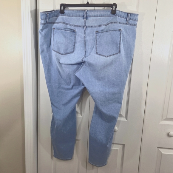Old Navy Super Skinny Light Blue High Waist Plus Jeans Size 26 ~ Pre-Owned - Picture 6 of 8